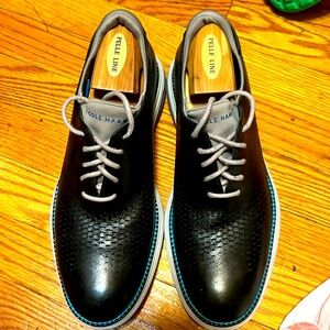 Cole Haan Z8065 Mens Black Original Grand Ultra Laser Oxford Shoes Size 8